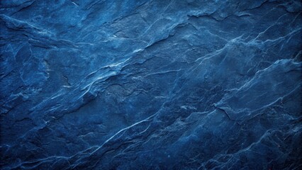 Fototapete - A close-up view of a deep blue slate surface, revealing the intricate veins and patterns of the natural stone.