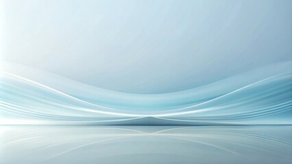 Aufkleber - Abstract Blue Gradient Background With Flowing Waves and Reflections