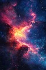 Wall Mural - Galaxy Background with Stars and Nebulas
