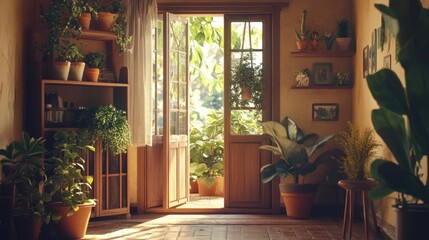 Canvas Print - Potted Plants Room