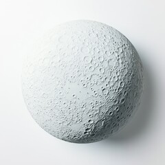 Wall Mural - Moon model, studio shot, white background, space decor