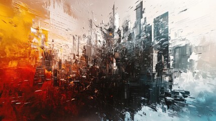 Canvas Print - City Skyline with Tall Buildings