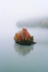 Wall Mural - Island in Lake