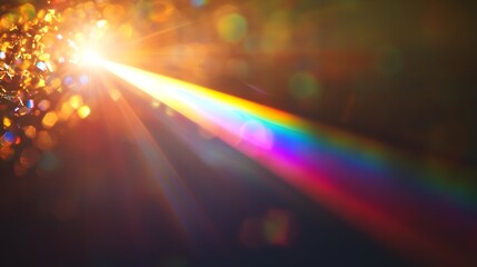 Aufkleber - Breathtaking natural light display with a vibrant rainbow spectrum of colors and radiant sunbeams shining through the atmosphere creating a captivating and mesmerizing celestial phenomenon