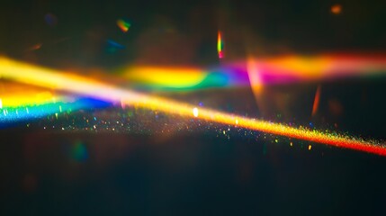 Poster - Mesmerizing abstract image showcasing a kaleidoscope of vibrant refracting light beams in a prismatic spectrum creating a captivating and hypnotic visual experience  The interplay of color light