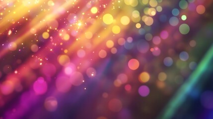 Aufkleber - Vibrant and dynamic colorful bokeh lights with glittering shimmering and sparkling effects creating a mesmerizing and luxurious atmosphere for festive holiday glamour and stylish design