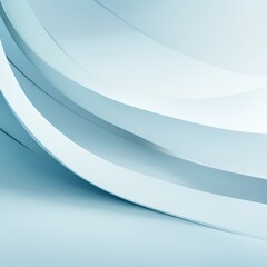 Wall Mural - smooth curved lines in soft blue tones creating abstract background
