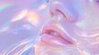 © Jakkarin - Close-Up of Shimmering Eyelids with Glossy Lips in Pastel Colors