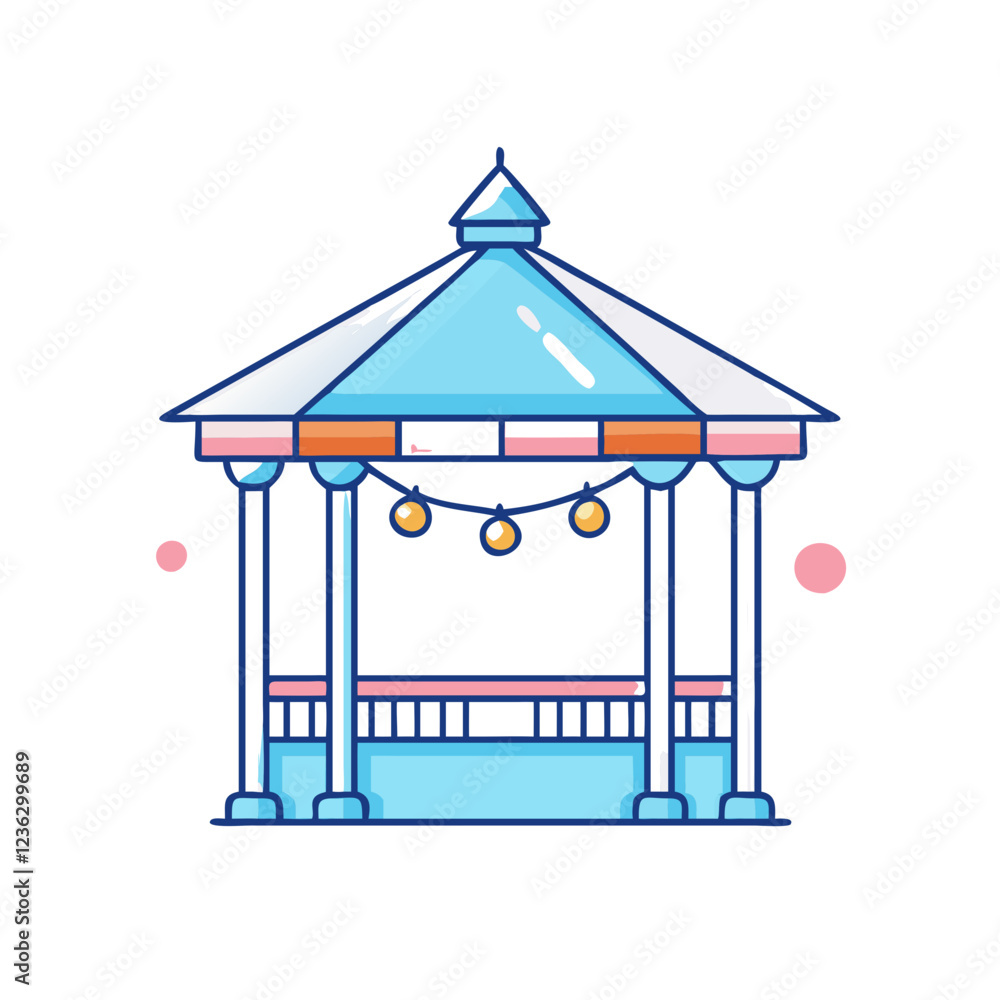 gazebo icon, gazebo vector illustration-simple illustration of gazebo ...