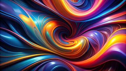 Fototapete - Abstract Swirling Tapestry of Vibrant Colors, Creating a Dynamic and Hypnotic Visual Experience