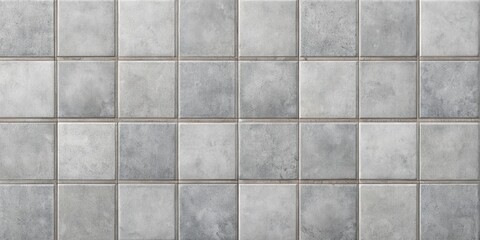 Leinwandbilder - A Close-Up View of a Seamless Pattern of Square Tiles with a Subtle Grey Color and a Light Texture