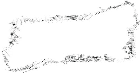 Leinwandbilder - Vector border frames with rough edges . Irregular frame template collection . distress texture . Grunge frame borders isolated on the background . Rough edges effect . 