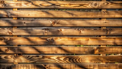 Aufkleber - Horizontal Wooden Slats With Natural Variations In Color and Texture, Creating a Rustic and Organic Feel