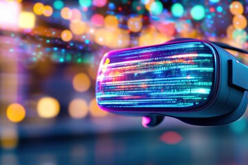 Aufkleber - Virtual Reality Experience with Immersive Environments and Engaging Interactions Creating a Futuristic and Innovative Digital Landscape for Users