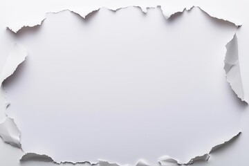 Poster - Artistic Composition of Torn Paper Featuring an Intriguing Hole in the Center Creating a Unique Visual Element for Creative Design and Artistic Projects
