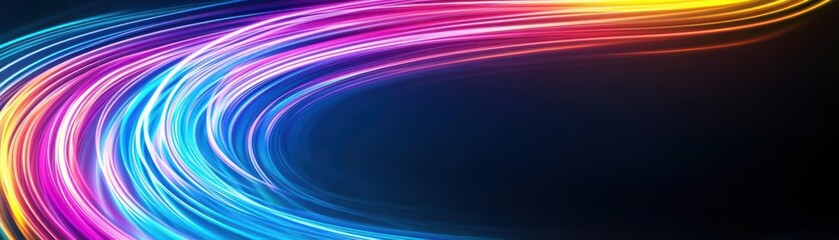 Poster - Vibrant and Dynamic Light Painting Creating Colorful Swirls and Patterns on a Dark Background Evoking a Sense of Energy and Creative Expression