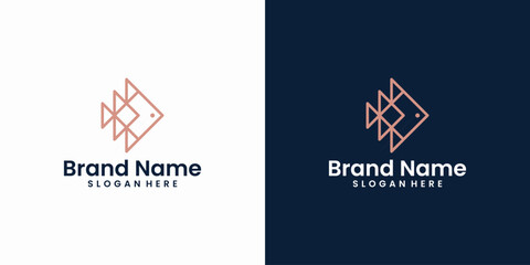 fish logo line art