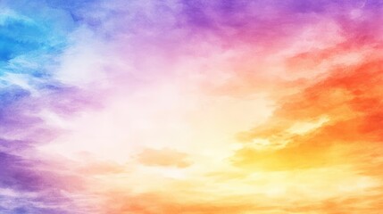 Aufkleber - Vibrant Colorful Sky at Dusk Filled with Fluffy Clouds Creating a Dreamy Atmosphere Perfect for Inspiration and Imagination in a Natural Setting