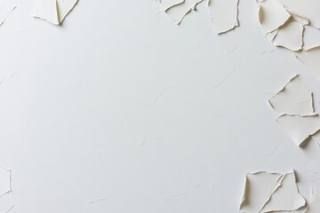 Poster - Weathered White Wall with Peeling Paint Exposing Layers of Texture and History Evoking a Sense of Abandonment and Timeless Beauty in Urban Setting