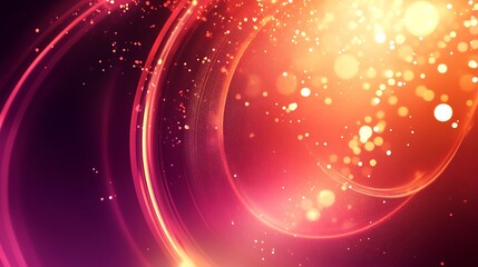 Wall Mural - abstract red and gold swirling light background