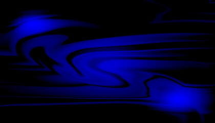 Leinwandbilder - deep blue swirling abstract energy vortex on black background, fluid motion with neon glow for digital wallpapers, sci-fi designs, and futuristic themes