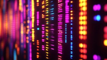 Abstract, Colorful Lines of Computer Programming Code Data, Vector Illustration,Minimalist