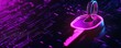 © Chanita - Digital security key visuals futuristic technology graphic design neon environment close-up perspective