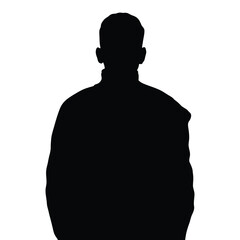 Canvas Print - a simple black silhouette of a person, perfect for various design projects.