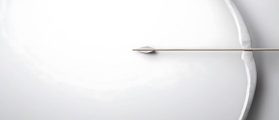 Canvas Print - Minimalist close-up of a spoon resting on a white plate, serene setting