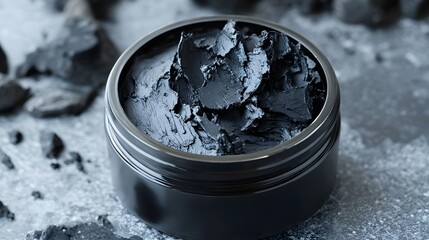 Aufkleber - Closeup of a dark grungy and heavily distressed black textured surface with visible cracks stains and weathered details  This moody and dramatic image has an industrial vintage and raw aesthetic
