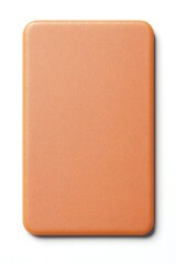 Wall Mural - Simple orange rectangular object on a clean white surface for design use