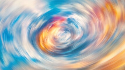 Canvas Print - abstract swirling vortex of pastel colors, resembling a celestial phenomenon or cosmic event.