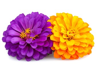 Wall Mural - Vibrant purple and yellow flowers showcasing beauty and color contrast