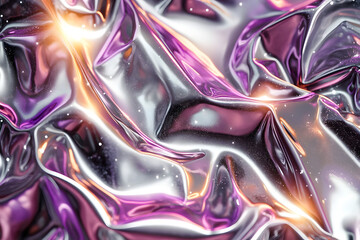 Wall Mural - Liquid galaxy background silver shiny.