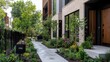 © Giman - Modern townhouse walkway, urban garden, city living