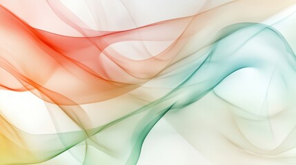 Canvas Print - abstract pastel wave design with soft, flowing lines and a gradient of colors.