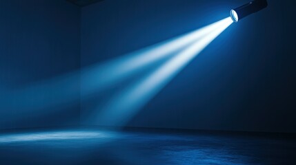 A projector beam shining on a blank wall during a presentation, casting an image in clear detail.