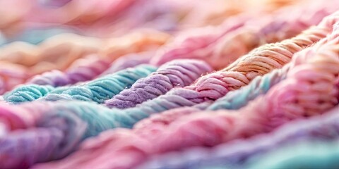 Poster - A bunch of colorful yarns are piled up