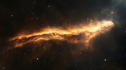 Poster - Majestic cosmic explosion of glowing galaxy nebula in vast starry night sky universe  Glowing cosmic phenomenon with luminous gases dark matter and stellar clusters against a deep space backdrop