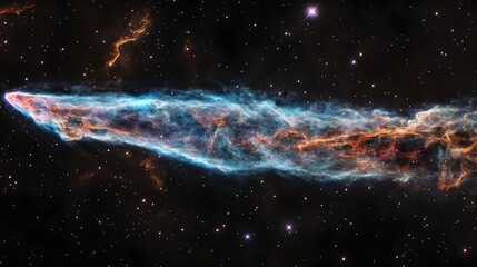 Aufkleber - Stunning cosmic explosion of colorful and luminous nebula cloud formation in the vast and mysterious interstellar space of the deep universe