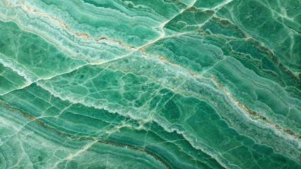 Poster - A green stone with gold streaks