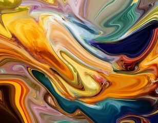 Wall Mural - colorful abstract background wallpaper modern motif visual art mixtures of oil paint trendy hand pai