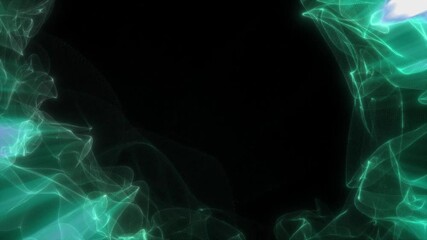 Wall Mural - abstract animated motion background of spinning spheres with lines. seamless loop.