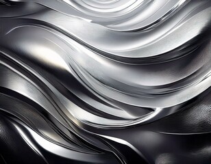 Wall Mural - abstract background with silver metallic texture
