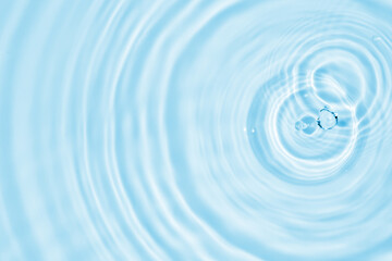 Wall Mural - abstract transparent water shadow surface texture natural ripple on blue background