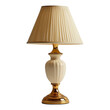 © Clear_Images_Studio - Vintage table lamp with a soft fabric shade isolated on transparent background