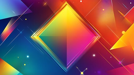 Wall Mural - abstract colorful geometric design with bright hues