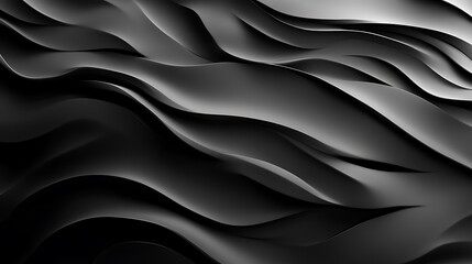 Abstract Dark Gray Wavy Curves Background Design