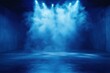 © ferri - Dramatic Blue Stage With Fog And Spotlights