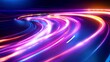 © lisa - Abstract Neon Light Trails Swirling Dynamically
